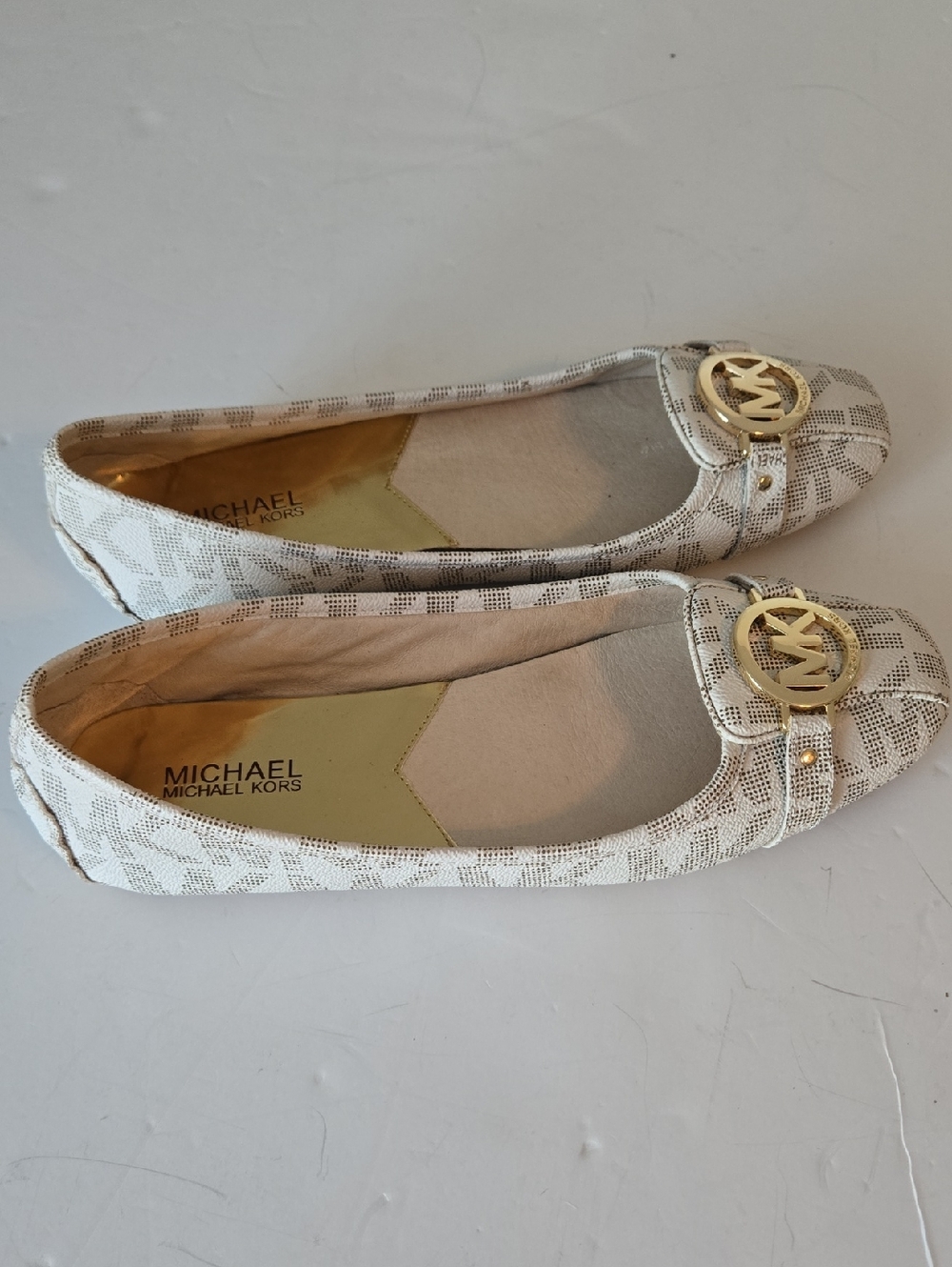 Michael Kors Flats Cream And Beige Size 10 - Picture 6 of 10